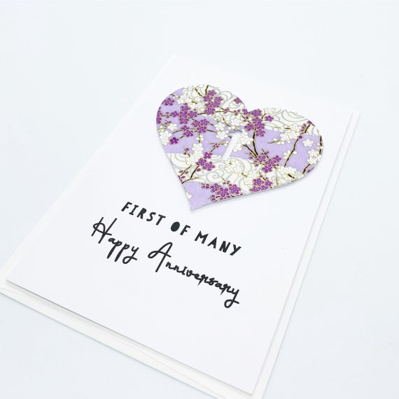 1st Anniversary Card Paper One Year 365 Days Together 1st Etsy 1st Anniversary Card Paper One Year 365 Days Together 1st Etsy