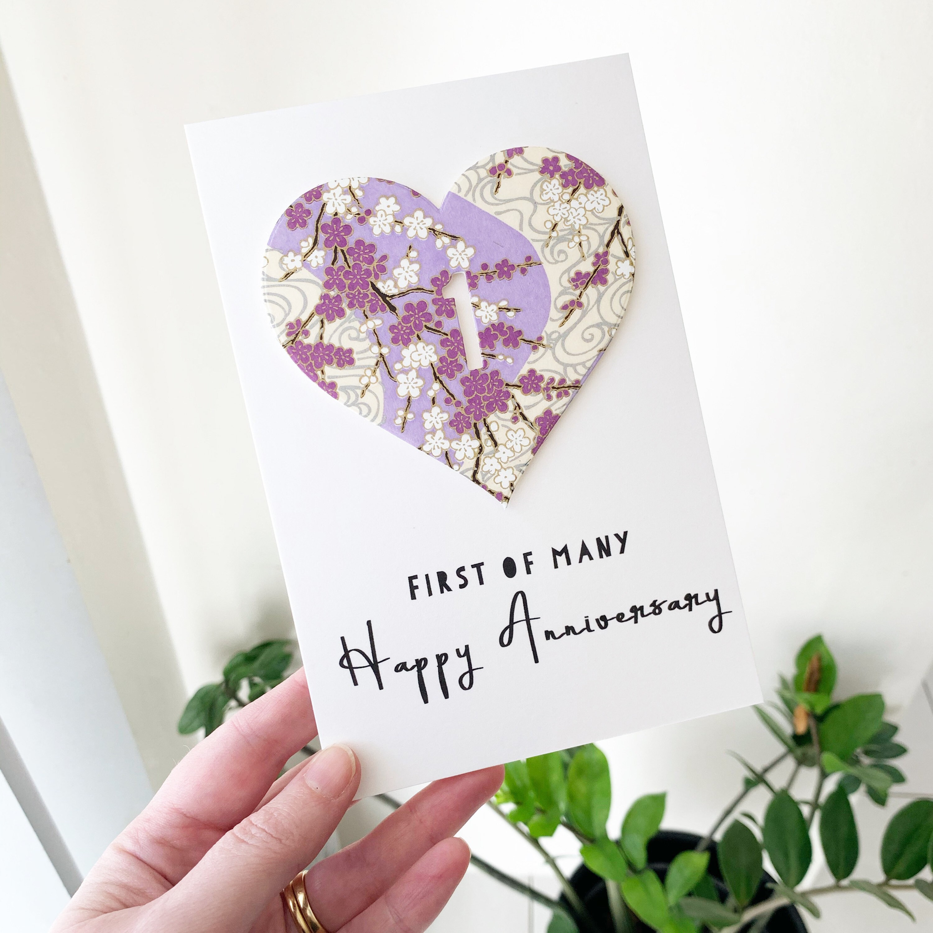 1st Anniversary Card Paper One Year 365 Days Together 1st | Etsy