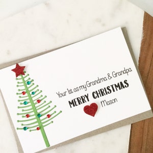 First Christmas as Grandparents / 1st Christmas Card as - Etsy