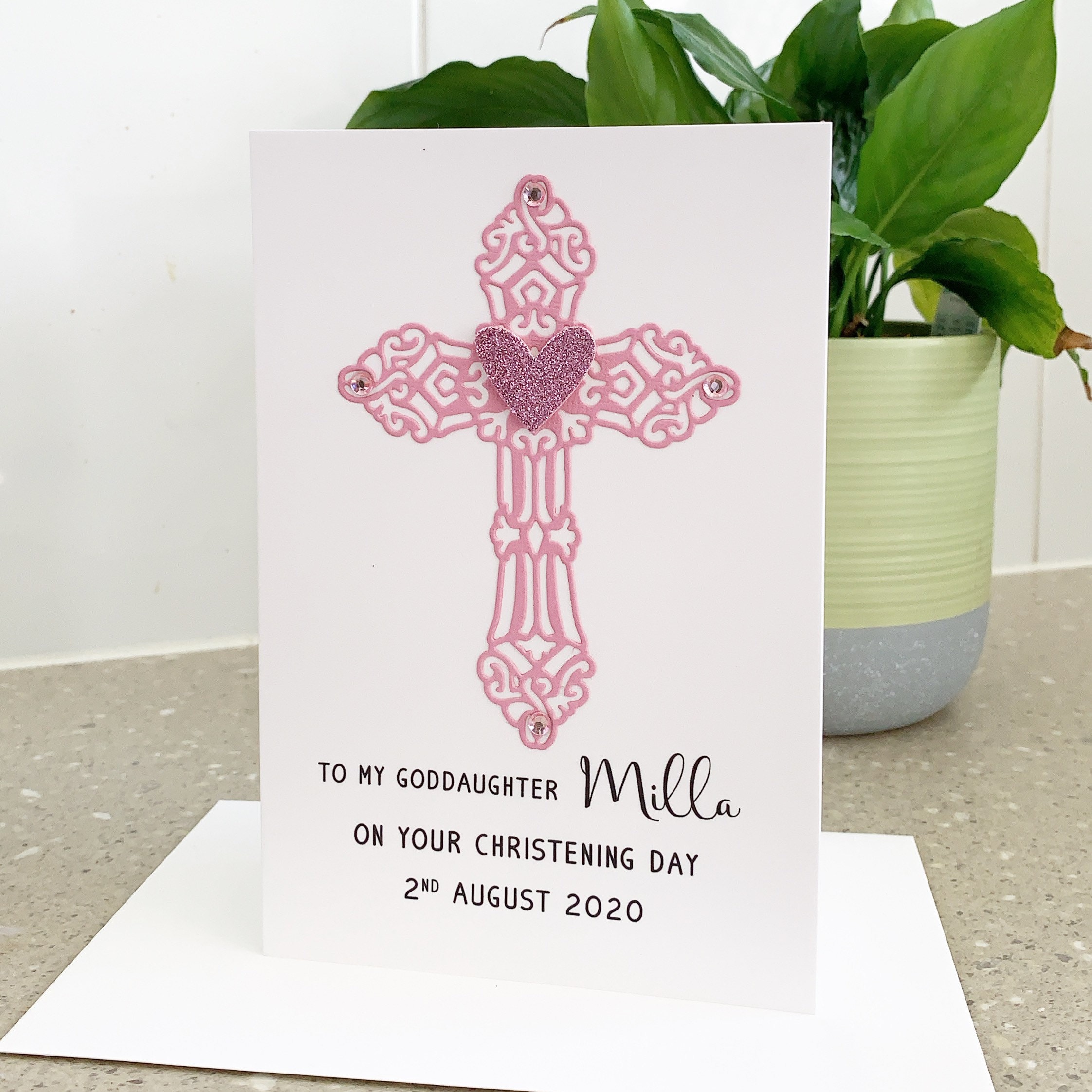 Baptême Carte petite-fille petit-fils GODDAUGHTER filleul église baby Baptême Carte petite-fille petit-fils GODDAUGHTER filleul église baby