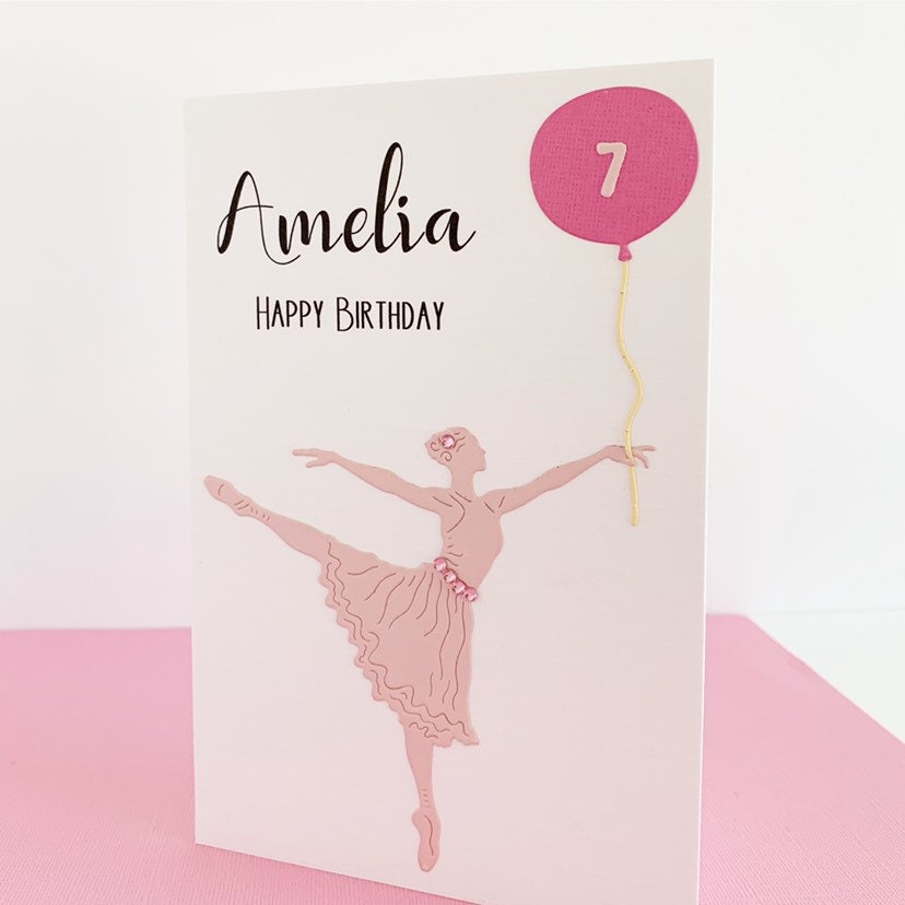Ballerina Birthday Card Ballet Birthday Card for Her | Etsy