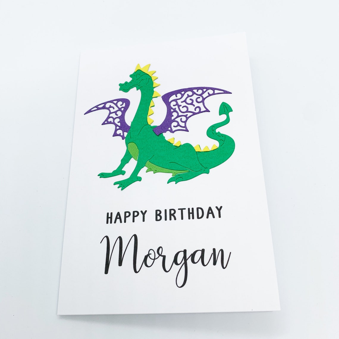 Dragon Birthday Card Personalized Birthday Card Dragon Etsy