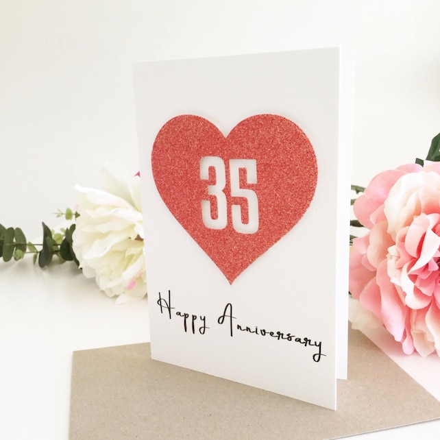 35th anniversary card 35th anniversary gift for husband 35th etsy