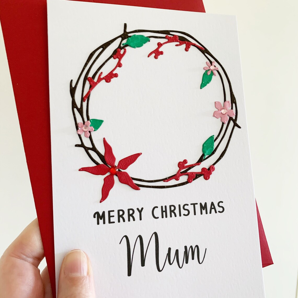 Mum Christmas Card Merry Christmas Mum Gift Christmas | Etsy