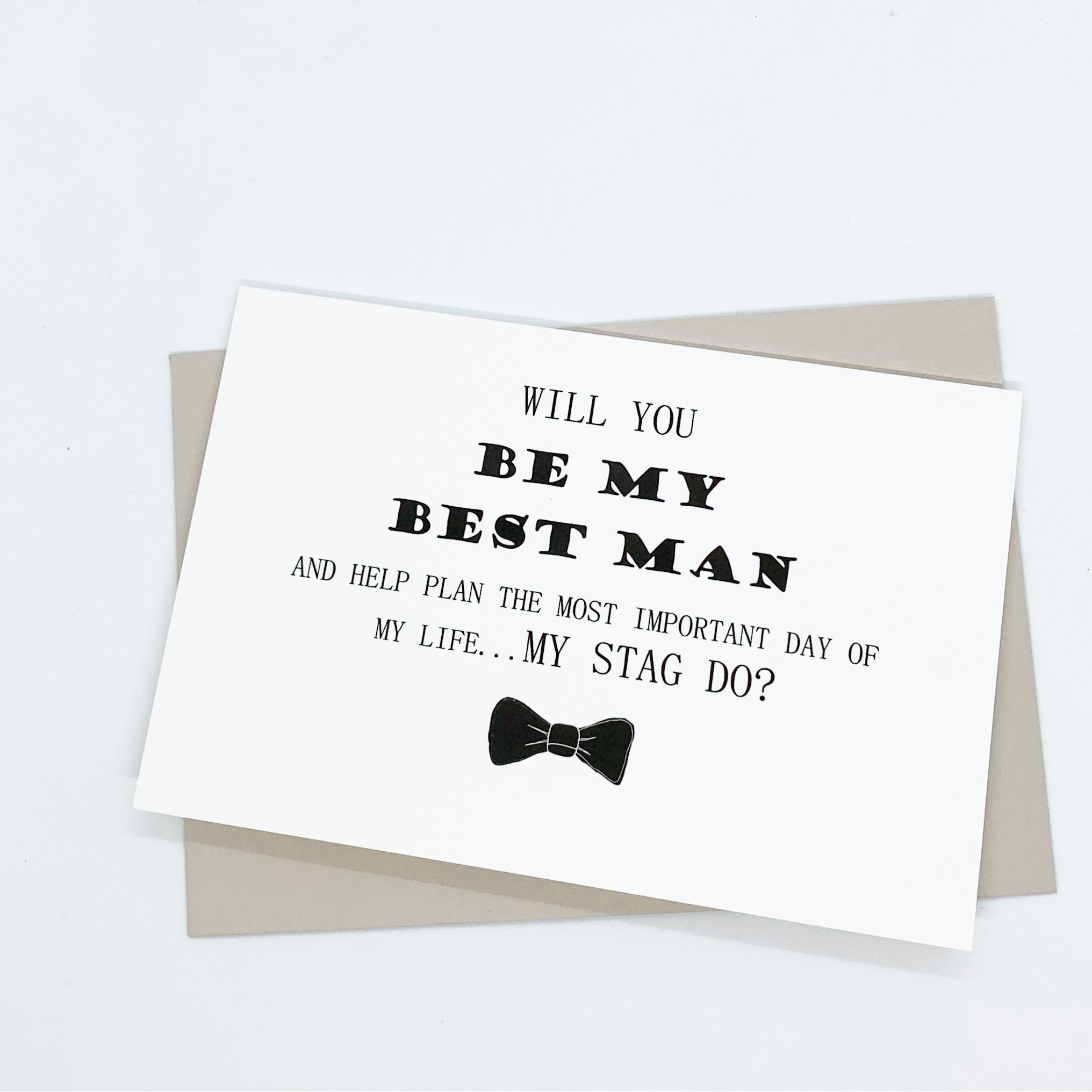 Will You Be My Best Man Funny Card For Best Man Funny Best Etsy