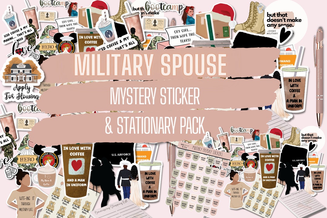 Mystery Military Spouse Sticker Pack, Deployment Countdown Stickers