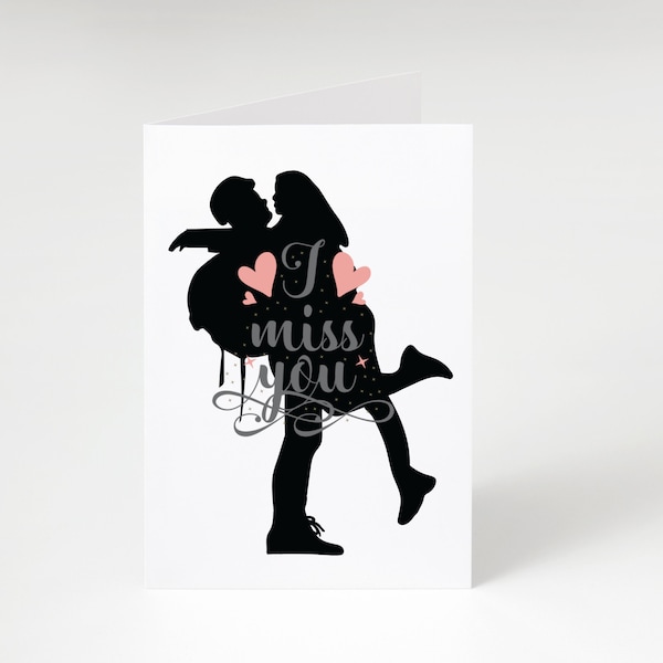 I Miss You Military Greeting Card, Military Greeting Cards, Bootcamp, Military Spouse Cards, Army Wife Card