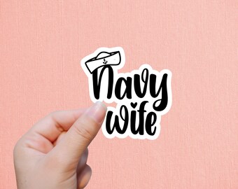 Navy Wife Sticker, Military Wife Stickers
