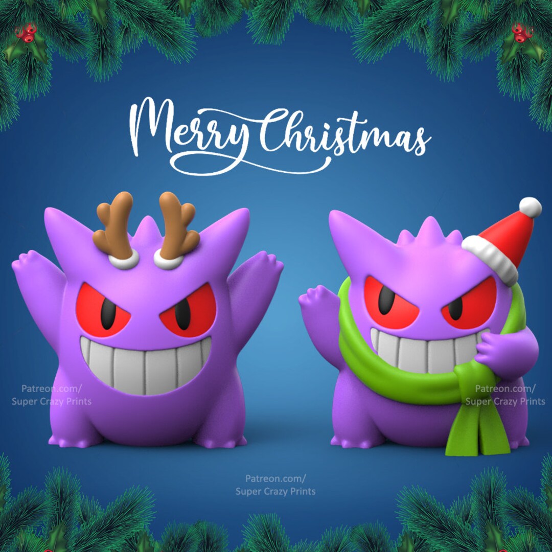 3D Printed Pokemon Christmas Gengar please Read Description Etsy