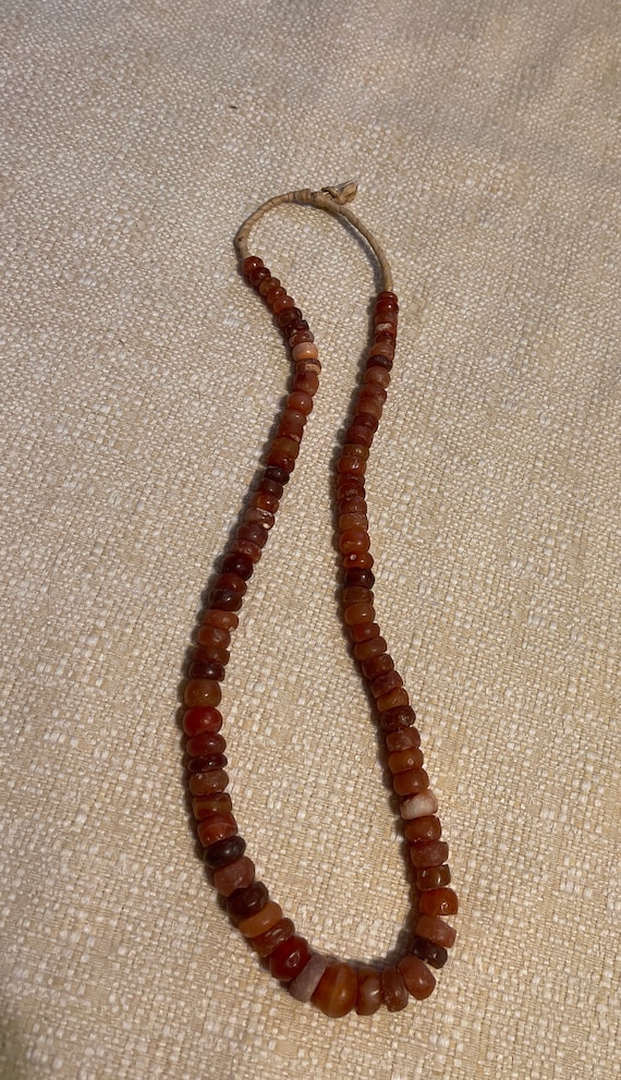 Africa Carnelian Agate 18 inch bead. From Mali