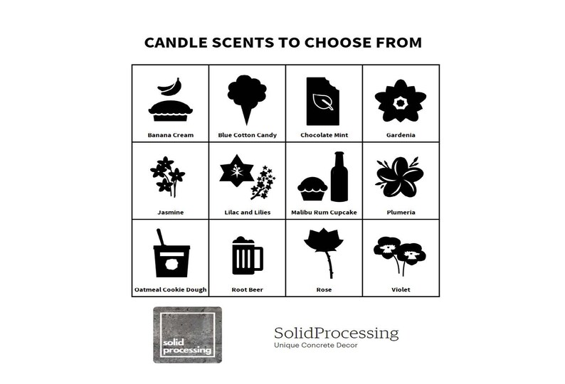 Concrete Soy Wax Candle Bowl 3 Wicks Scented or Unscented Multiwick