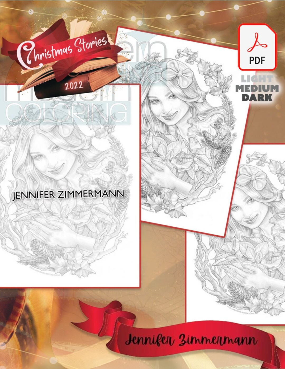 Frog Princess, Coloring Page, Christmas Stories, Grayscale, Fairytale
