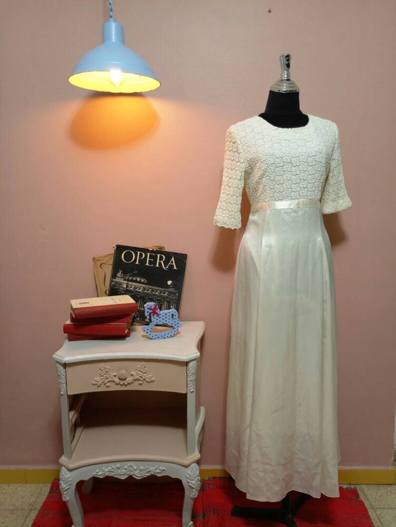 White Dress.vintage Dress.vintage Wedding Dress.wedding Etsy