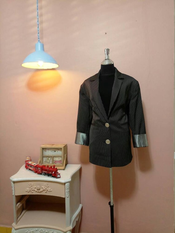 Black AND White Jacket Vintage Jacket Jackets Vintage Etsy