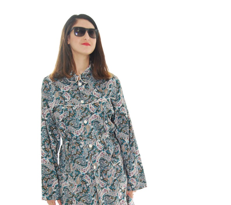 1960 Vintage Dress.60/'s Dress.Women/'s Dresses.Mix Color Paisley Print Vintage Dress 1960s.Free Shipping.Size OS