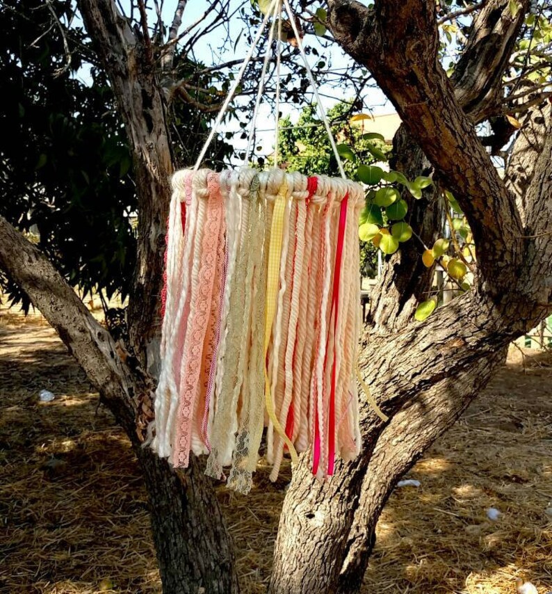 Baby Girl Nursery Ribbon Mobile Lace Mobile Baby Ribbon Etsy Israel