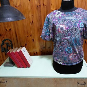 1970 Bluse.Vintage Shirt .Mix Farbe Romantische Vintage Bluse für Frauen 1970er Jahre. Vintage Blusen.Grösse OS