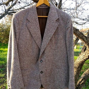 Vintage Jacket, Vintage mens Blazer, 70s Mens Blazer,Mens, Brown Wool Jacket, Vintage Blazer, 1970s Blazer, mens formal, Mens Jackets, 70s