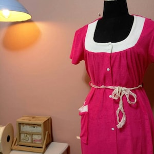 Pink Robe. Pajamas. robe.Vintage robe.pink Vintage Robe For Women 1980s.Vintage dress.Robes.80&#39;s Robe.Vintage Pajamas