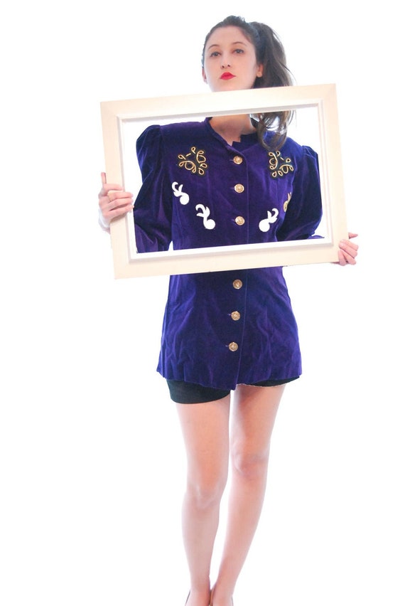 Velvet Jacket, 60s Jacket, Retro, Costume, Purple 