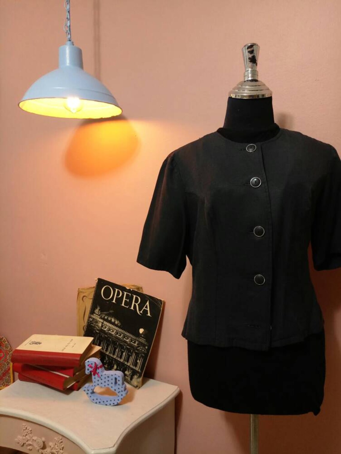 Vintage Blouse.vintage Black Blouse. Black Romantic Vintage - Etsy