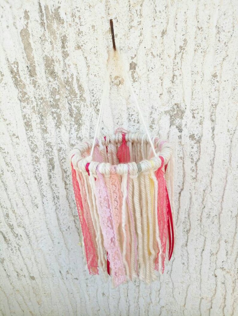 Baby Girl Nursery Ribbon Mobile Lace Mobile Baby Ribbon Etsy Israel