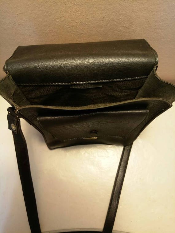 Black Bag / Fake Leather pannier / Work  bag / Re… - image 4