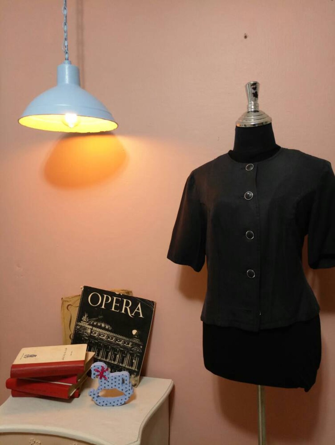 Vintage Blouse.vintage Black Blouse. Black Romantic Vintage - Etsy