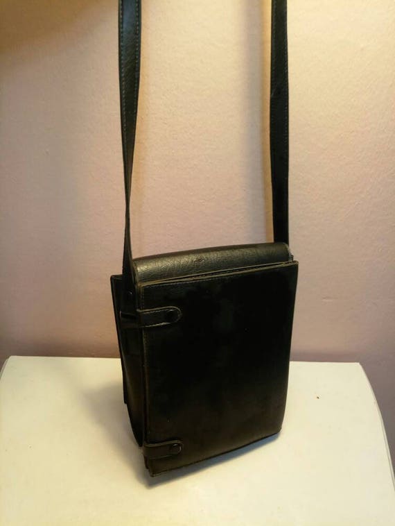 Black Bag / Fake Leather pannier / Work  bag / Re… - image 3