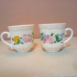 Vintage Cups 2 Tea Party Set Vintage Tea Cups Matched Tea Cups Bulk Tea Cups Tea Party Baby Shower Bridal Shower image 1