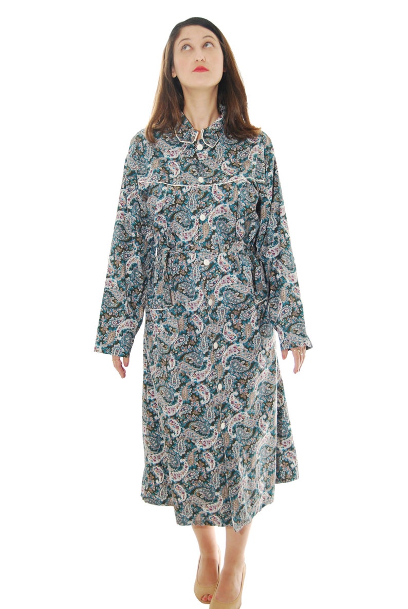 1960 Vintage Dress.60/'s Dress.Women/'s Dresses.Mix Color Paisley Print Vintage Dress 1960s.Free Shipping.Size OS