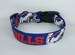 Buffalo Bills NFL Dog Collar handmade by Terri's Dog Collars adjustable made with team fabric 