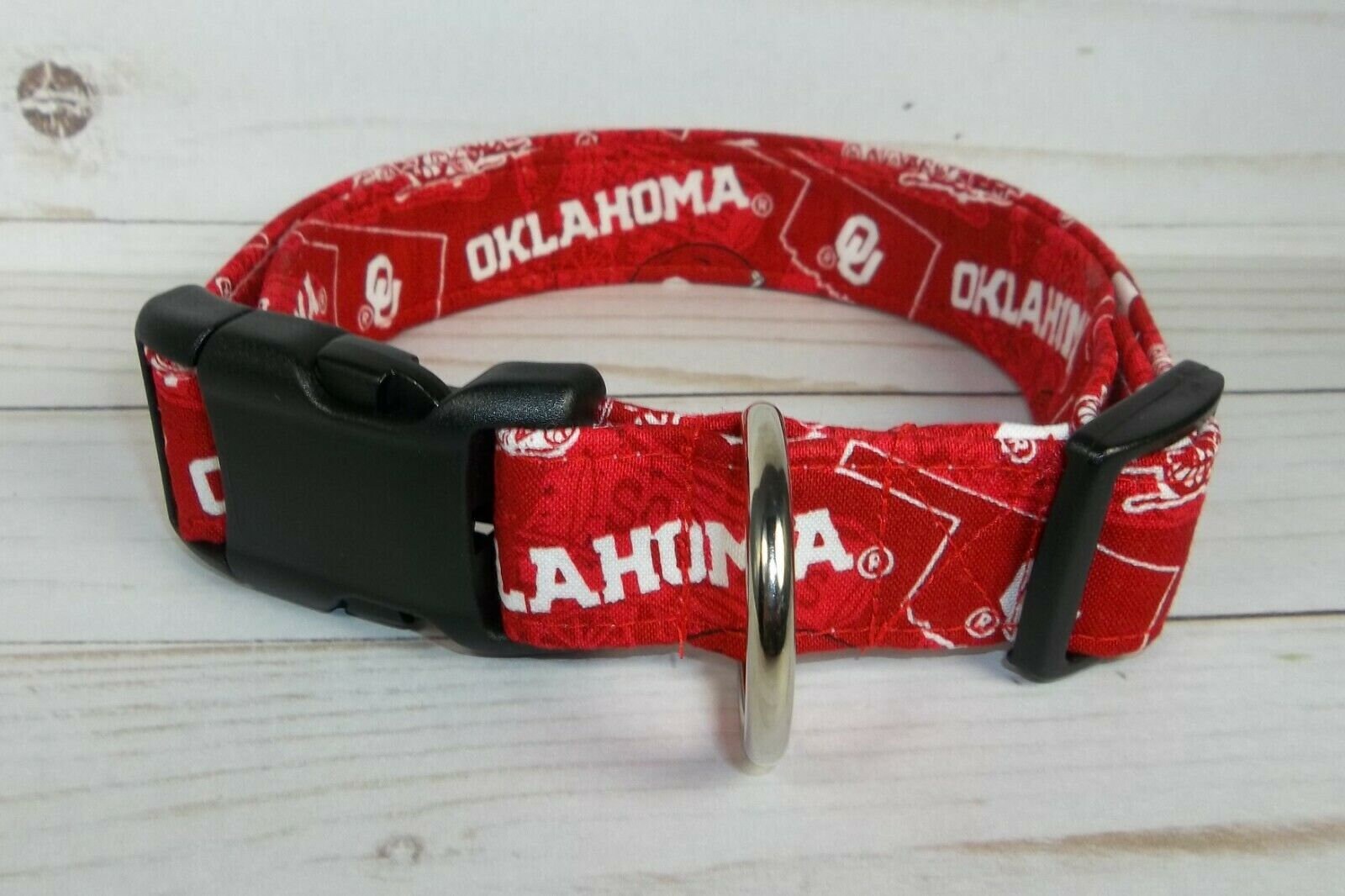 Oklahoma Sooners OU Tone on Tone Dog Collar Custom Made by Etsy