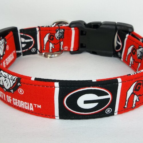 UGA Bull Dogs Tone on Tone Dog Collar Custom Made by Etsy
