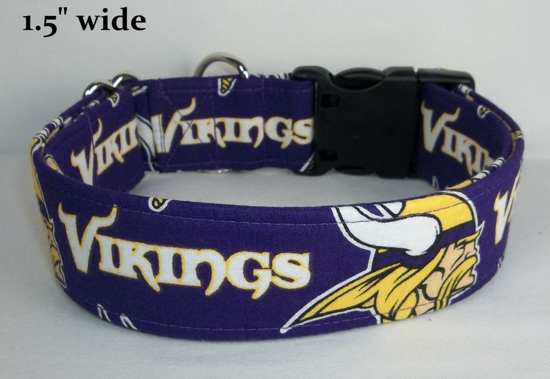 Minnesota Vikings purple NFL Dog Collar handmade by Etsy