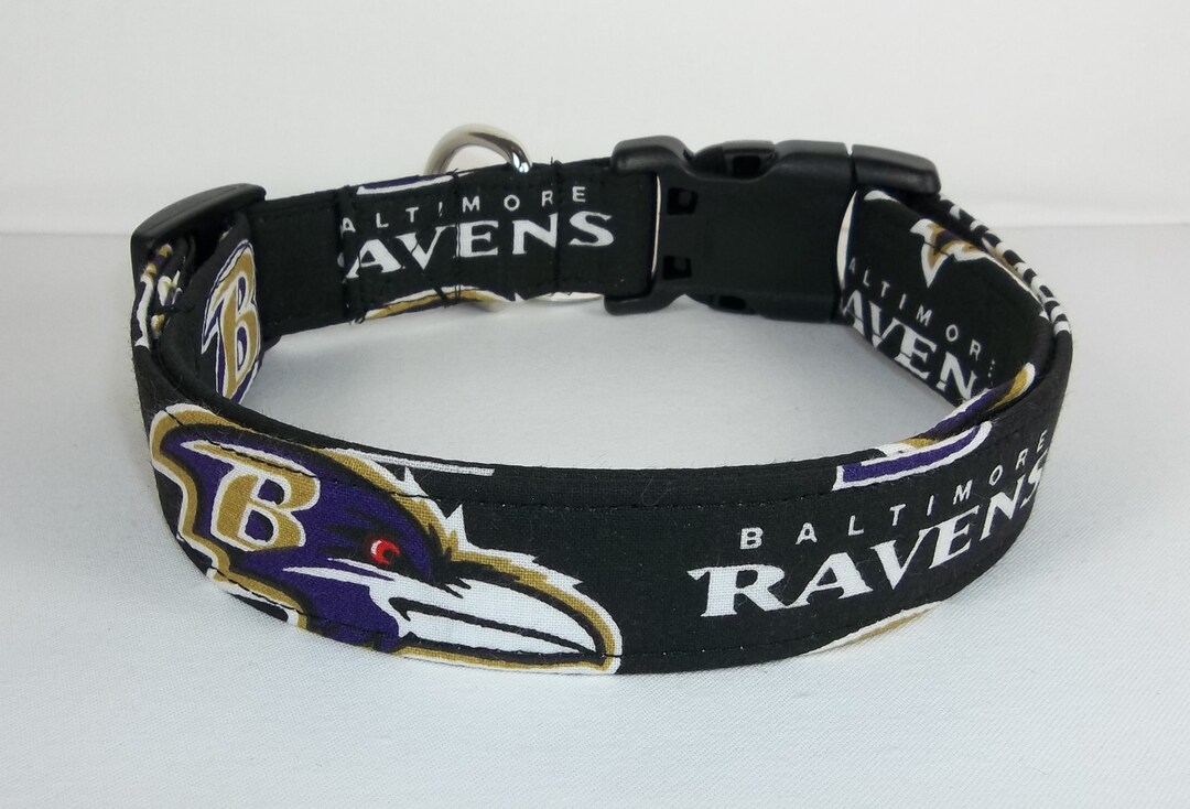 Baltimore Ravens NFL Dog Collar Handmade by Terri's Dog Collars
