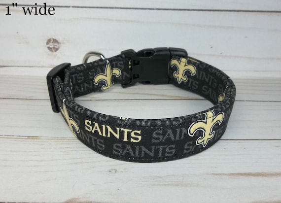 New Orleans Saints NFL Dog Collar Handmade by Terri s Dog Collars