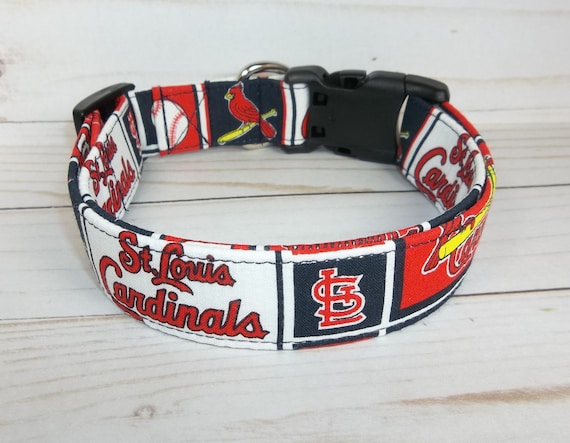 St. Louis Cardinals Inspired Baseball Dog Collar 1