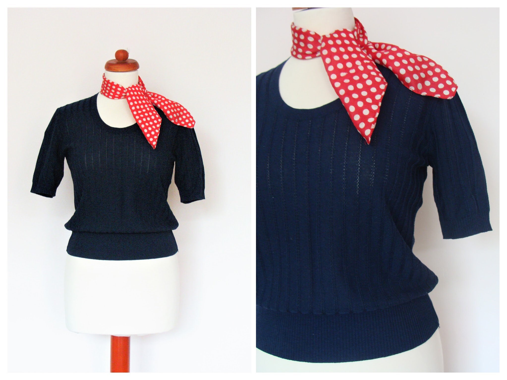 navy short sleeve jumper
