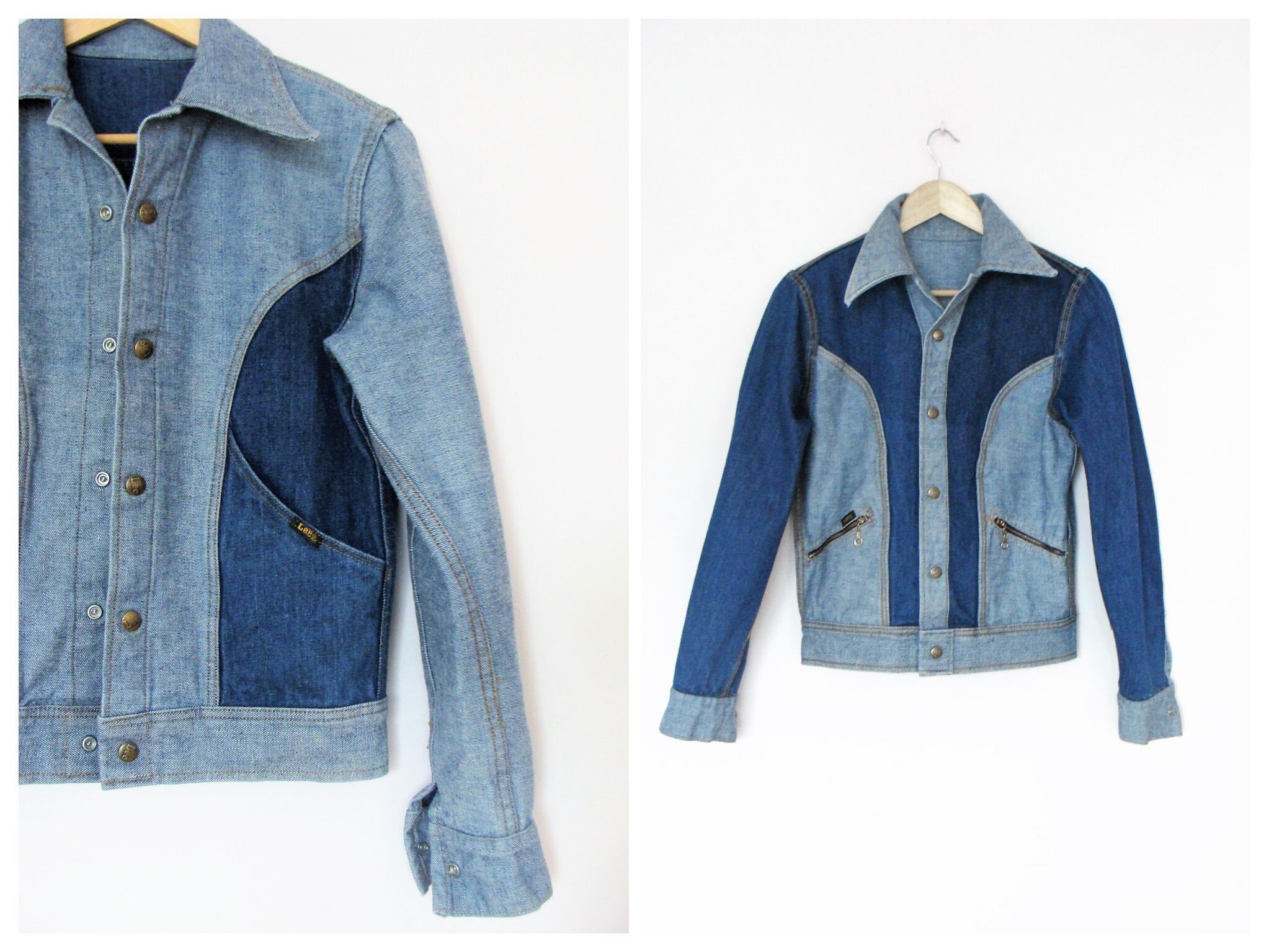 Retro Blue Denim Jeans Reversible Lee 