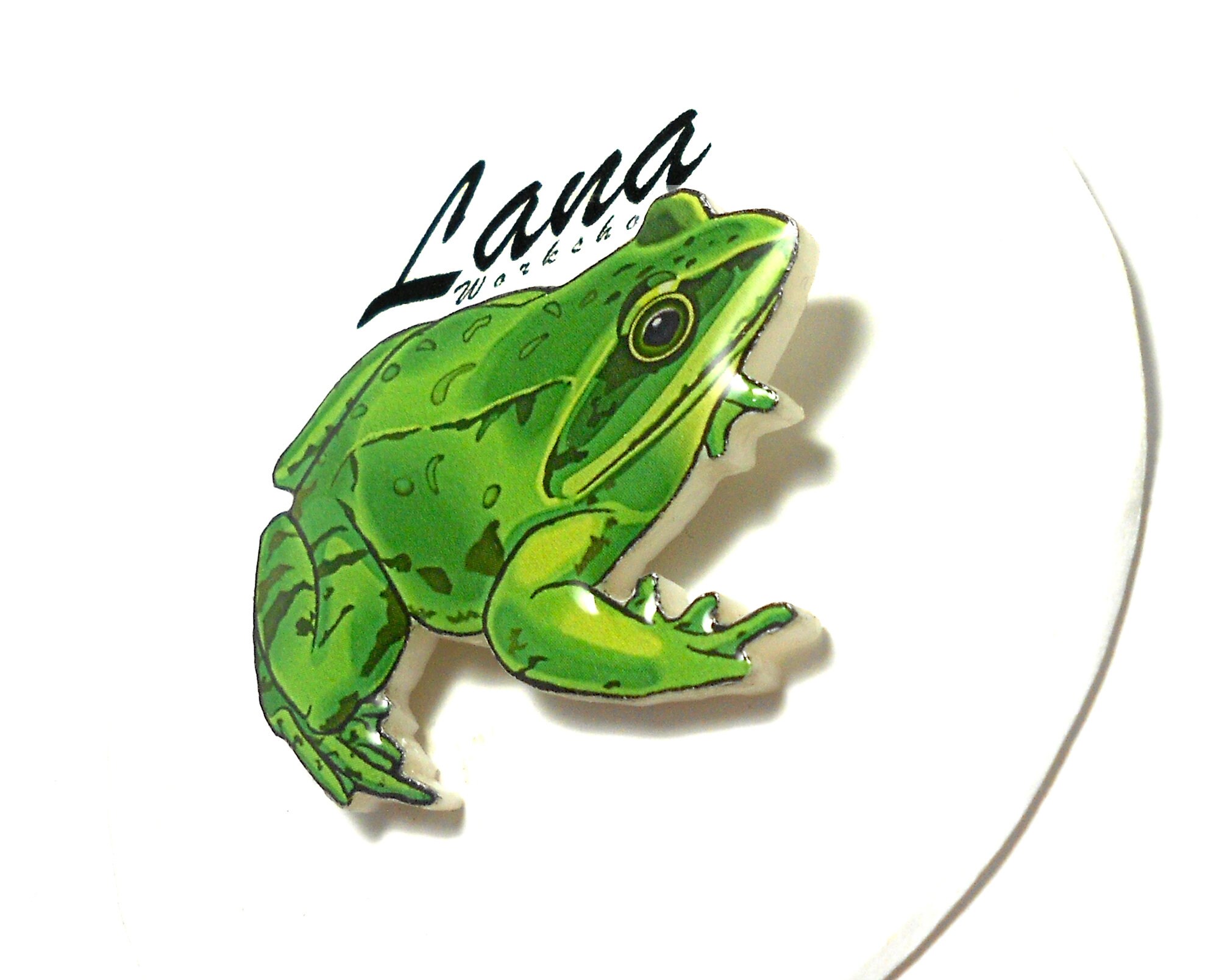 Green Frog, Frog Brooch, Pin Animal, Brooch Animal, Jewelry , Frog