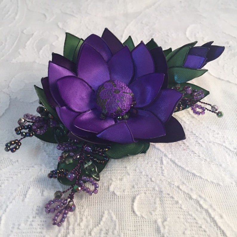 mother of bride Purple beaded brooch beaded vine flower mother of groom purple plum green special wedding corsage luxury corsage