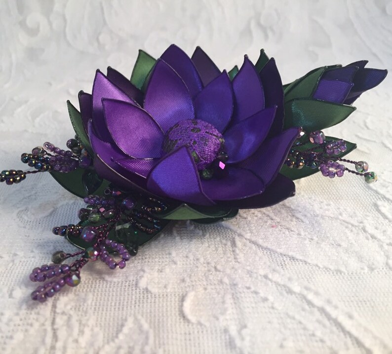 mother of bride Purple beaded brooch beaded vine flower mother of groom purple plum green special wedding corsage luxury corsage