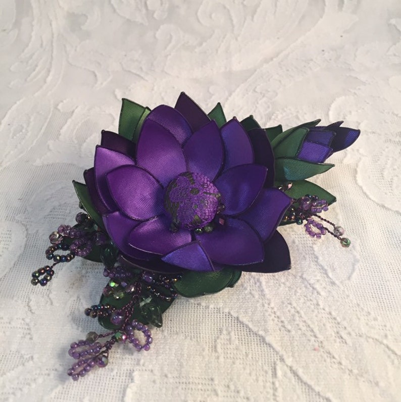 mother of bride Purple beaded brooch beaded vine flower mother of groom purple plum green special wedding corsage luxury corsage