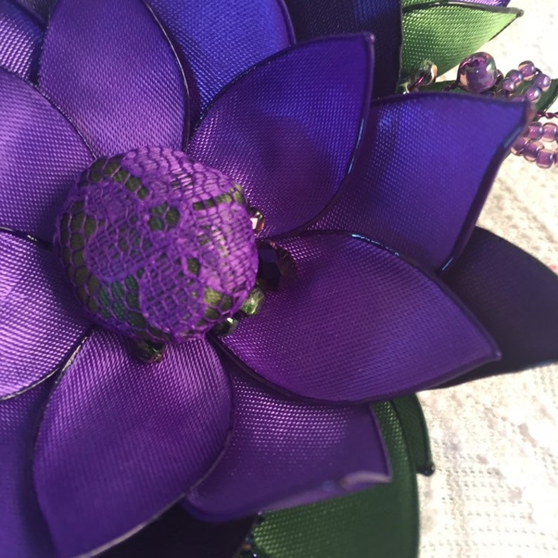 mother of bride Purple beaded brooch beaded vine flower mother of groom purple plum green special wedding corsage luxury corsage