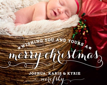 Merry Christmas Card with Photo | PERSONALIZED