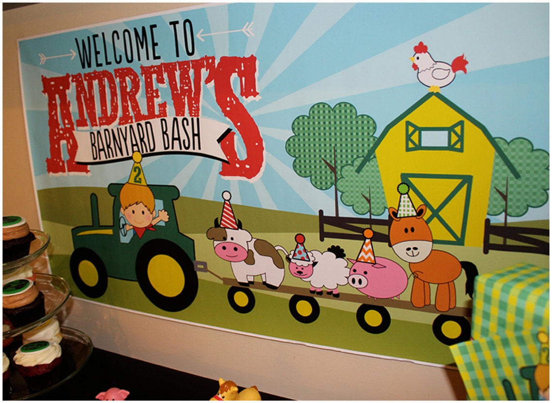 Barnyard Bash Birthday Party Set PERSONALIZED Etsy