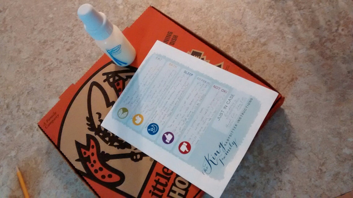 Babysitter Instructions