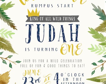 Where The Wild Things Are Birthday Invitation [with optional Party Pack] | PERSONALIZED