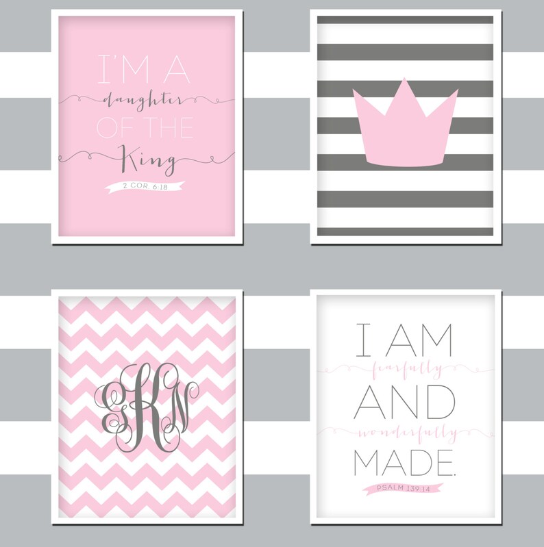 Princess Nursery Art (set of 4) - 8x10 - PERSONALIZED - Etsy